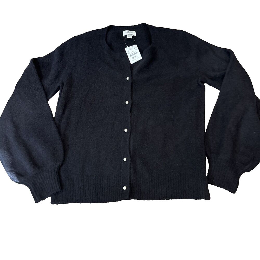 J.Crew Puff-Sleeve Cardigan Sweater in Extra-Soft Yarn New NWT XS